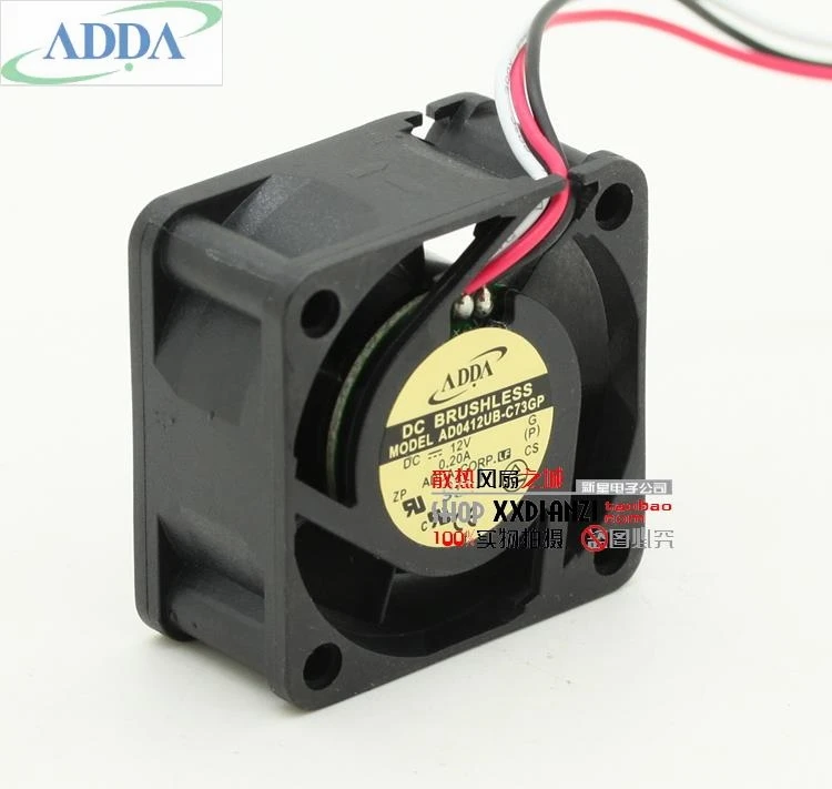 Оригинальный новый для ADDA AD0412UB-C73GP 12V 0.2A 4020 4 см три провода скорость вентилятора оптовая продажа