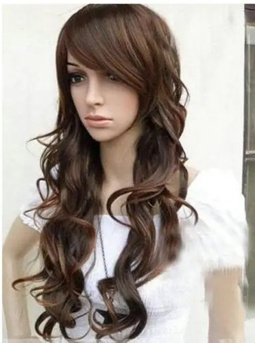 HOT sell Free Shipping &gt&gt&gt24&quot/60cm hot! New Sexy Long natural brown Hair Wig |