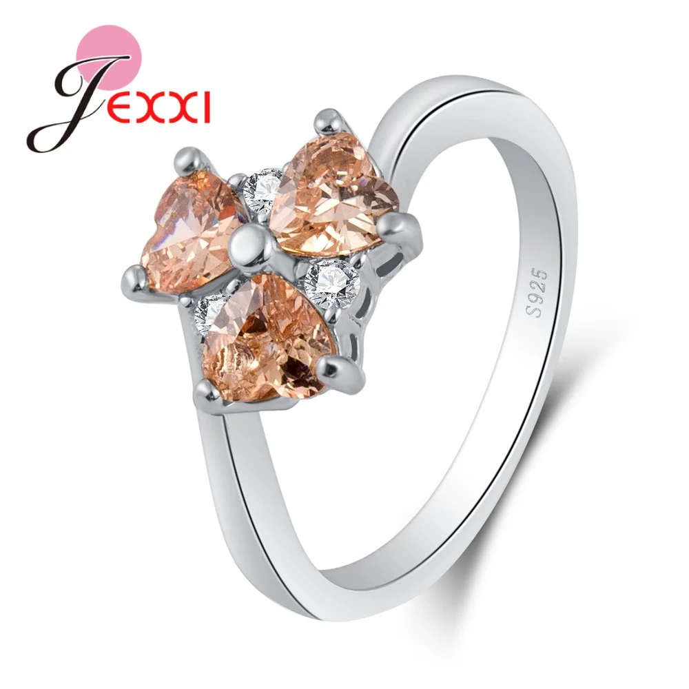 Женское кольцо из серебра 925 пробы с кристаллом в виде красного сердца - купить по