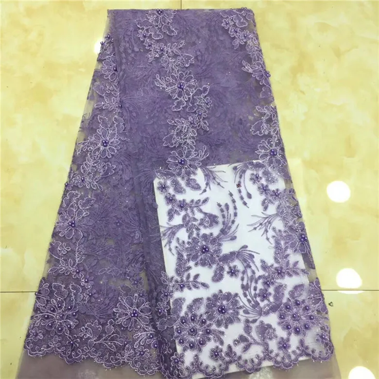 Блестящие пайетки Французский кружевной ткани с бисером 3D цветы Африканский