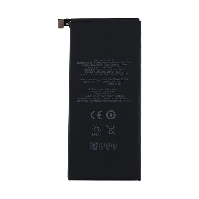 Alesser для MeiZu Pro 7 Plus BA793 Батарея 3510 мАч 100% новый замена аксессуар аккумуляторов +