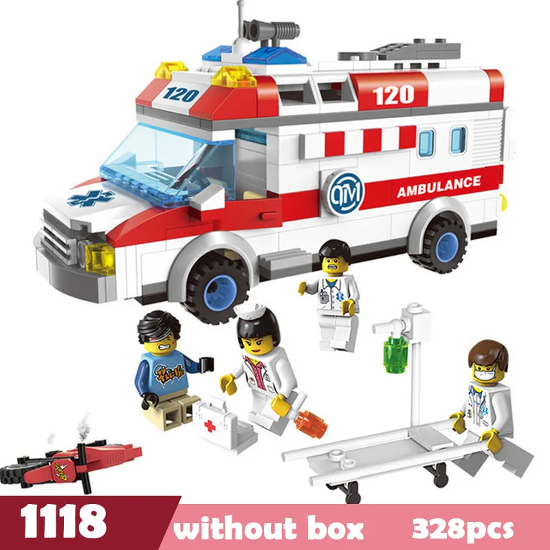Совместимые Legoings строительные блоки городской дом автомобиль полицейский