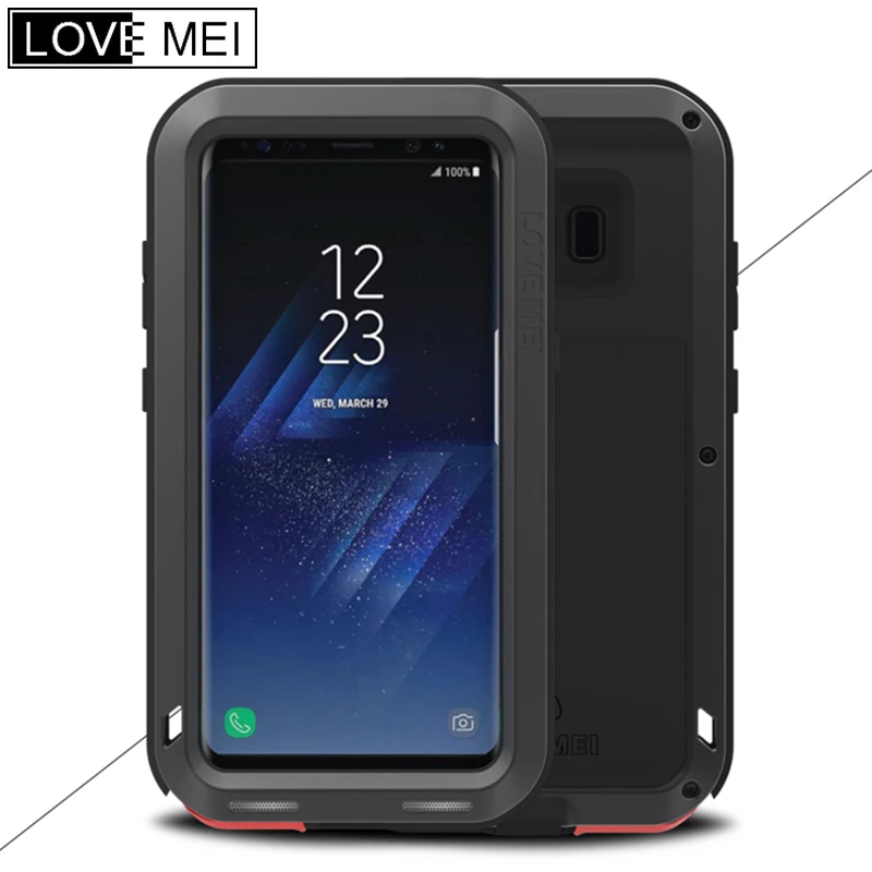 LOVE MEI для Samsung Galaxy S8 Алюминиевый металлический корпус ударопрочный Прочный