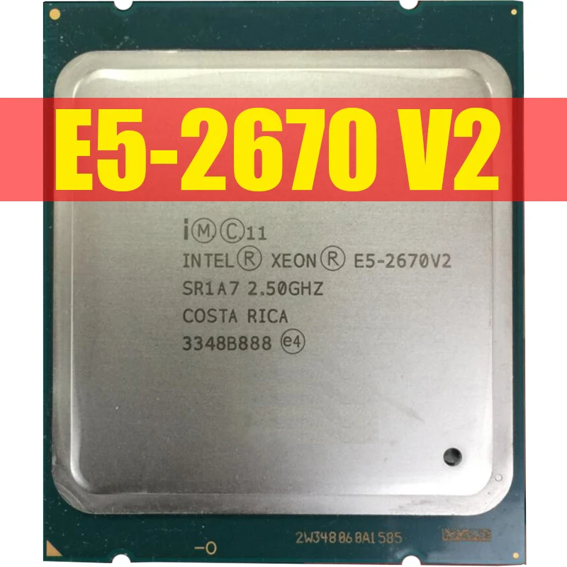Intel Xeon серверный процессор E5 2670 V2 E5-2670 V2 Процессор 2,5 LGA 2011 SR1A7 десять ядер настольный процессор E5 2670V2 нормальной работы