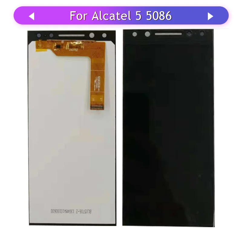 Дисплей сенсорной сборки LCD для Alcatel 5 5086 5086A 5086Y 5086D для замены стеклянной панели цифрового дигитайзера.