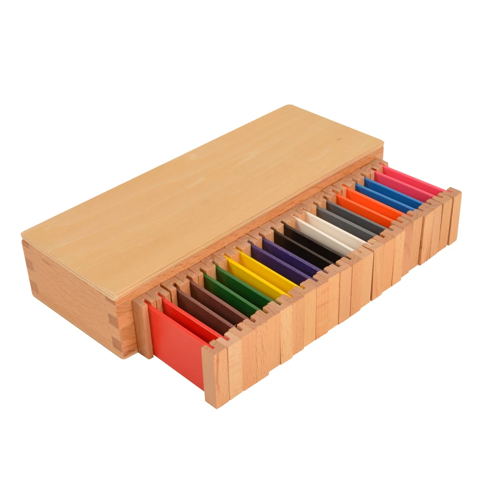 Цветная коробка Монтессори визуальная расцветка 11 видов цветов x 2 шт. |