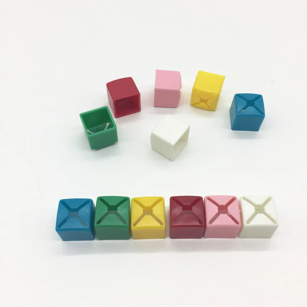 Пластиковые пустые маркеры размеров для вешалки одежды Квадратные бирки цветные