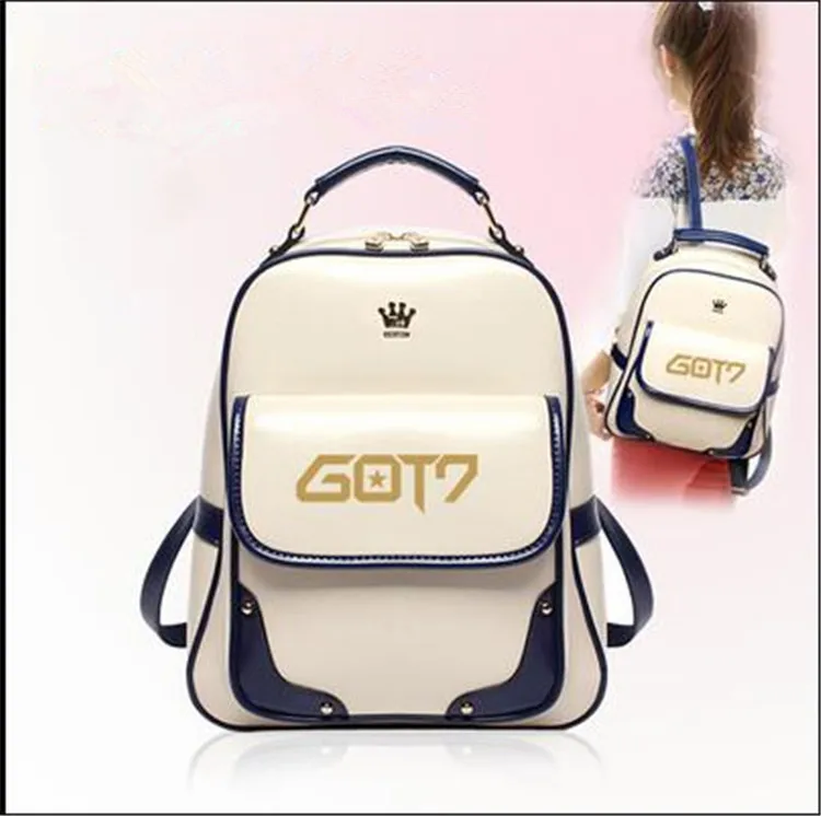 Kpop 2017 GOT7 модная Корейская императорская корона Mark got7 логотип PU Студенческая