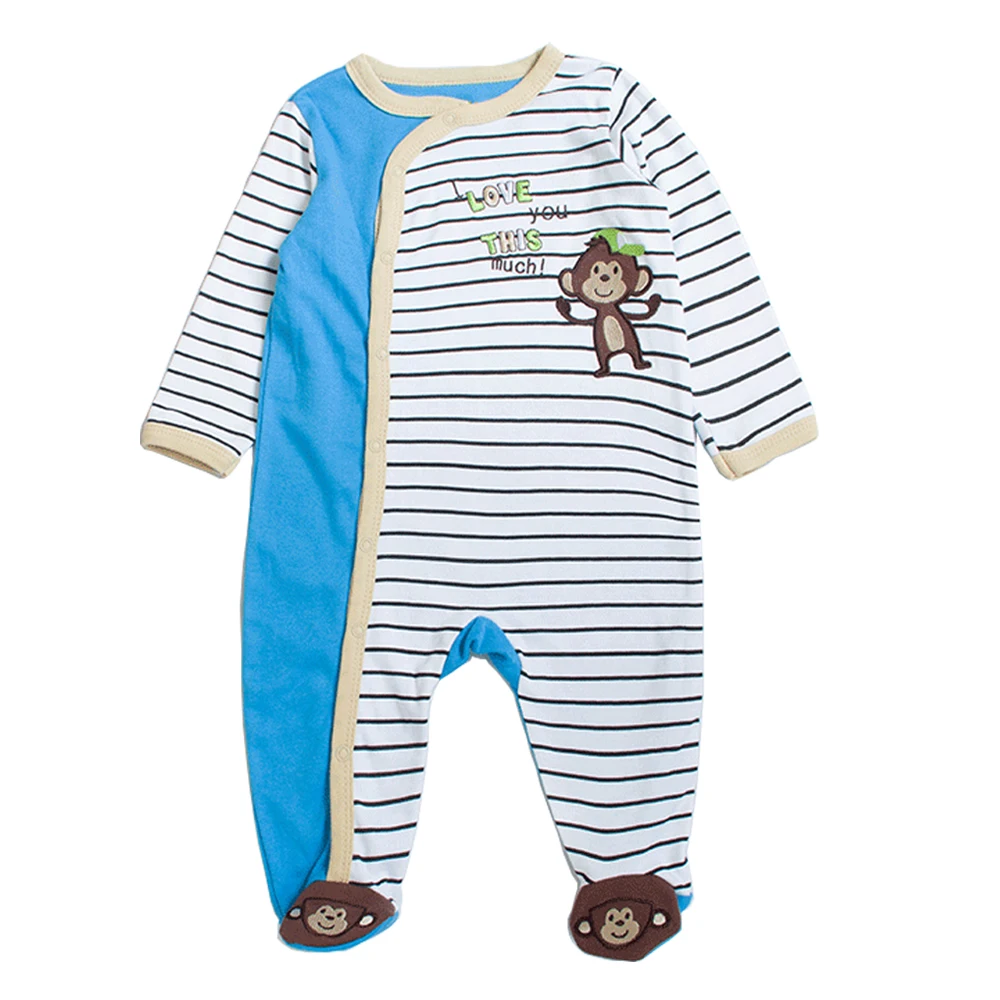 Новинка 2019 модный однобортный Детский комбинезон с круглым вырезом и длинными