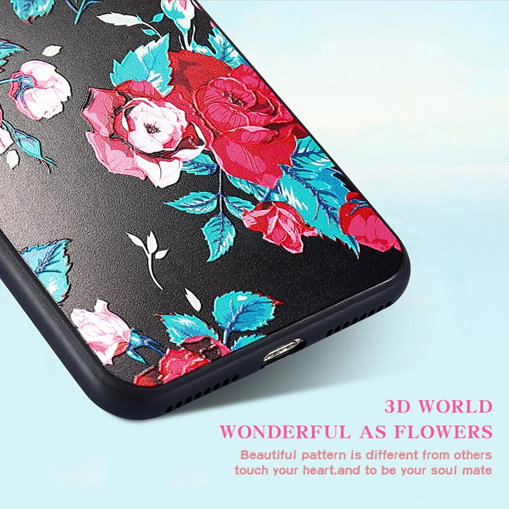 FLOVEME 3D рельефный силиконовый мягкий чехол для телефона iPhone X XS Чехлы MAX XR 7 5S 5 8 6 6S Plus