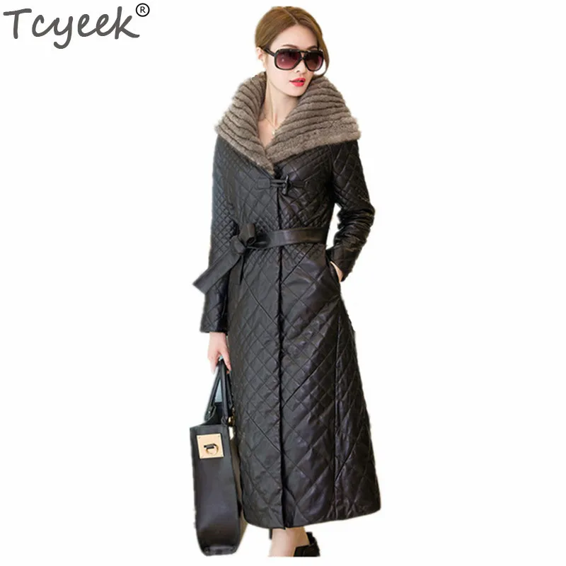Новинка 2020 модное зимнее теплое пальто Tcyeek из искусственной овчины женская