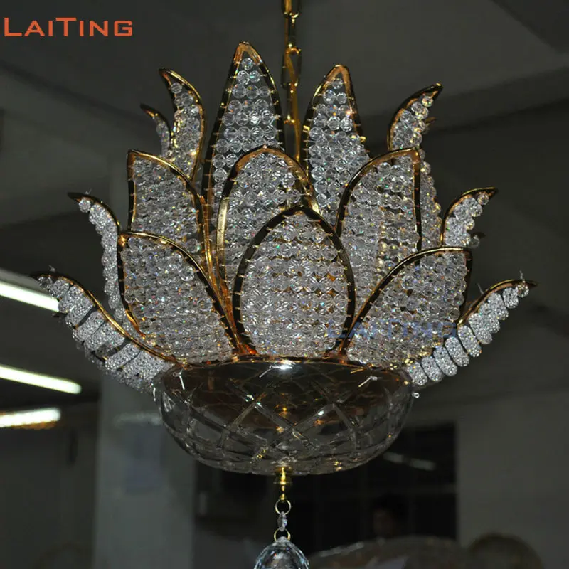 Осветительная люстра с листьями в американском стиле кантри K9 Lampadario Хрустальные