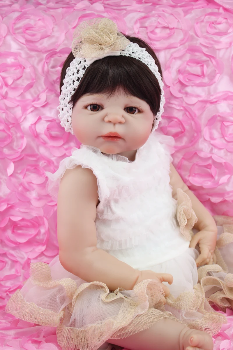 Полностью силиконовая кукла Reborn Girl 55 см Милая принцесса Новорожденные куклы