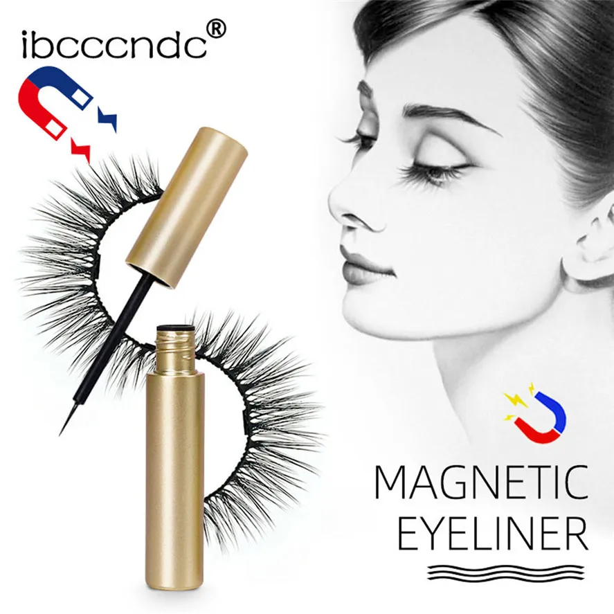 New Black Magnetic Eyeliner Liquid ibcccndc Waterproof Sweat-proof Fast Drying Lasting Cosmetic 0625#30 |