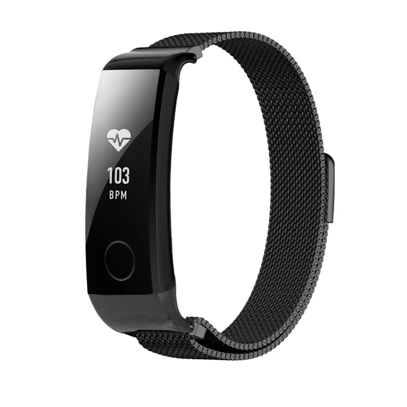 Браслет из миланской петли Полоса из нержавеющей стали для huawei honor Band 3 браслет магнитная пряжка группа чести 3 Запасной браслет