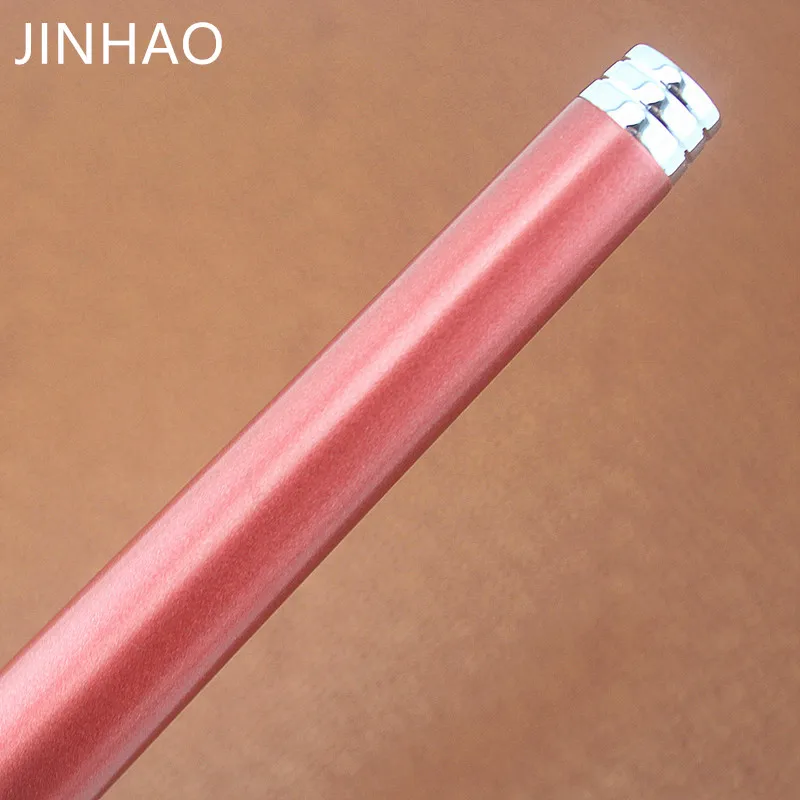 Jinhao 997 красный с серебряным зажимом авторучка 0 5 мм F перьевые металлические ручки