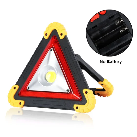 No Battery Yellow WEST BIKING Многофункциональный Портативный Треугольники сигнала Предупреждение светильник Перезаряжаемые светодиодный уличный светильник ing инструмент Отдых на природе Ручка точечный светильник - Цвет: No Battery Yellow