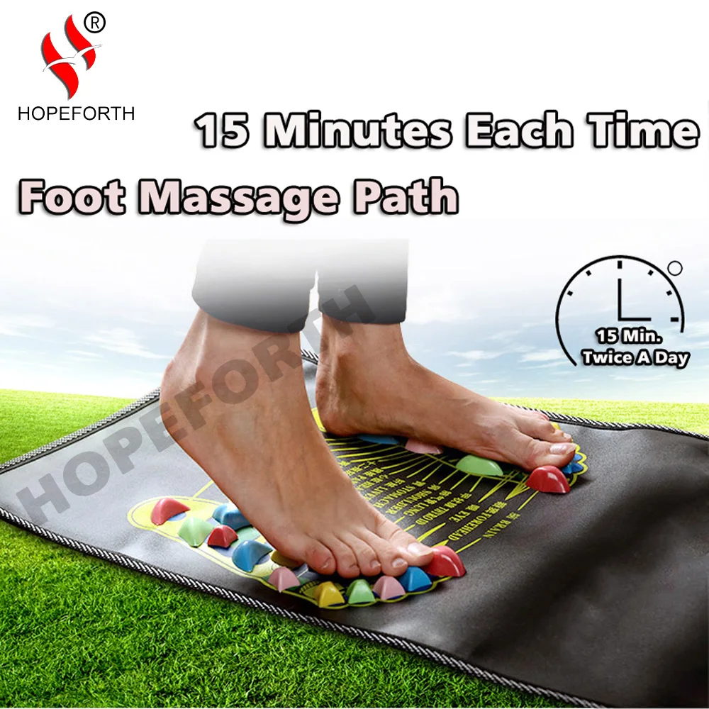 Массажер для ног HOPEFORTH Reflexology Walk Stone, облегчающий боль ног, медицинский коврик для акупресса, массажист, квадратная подушка