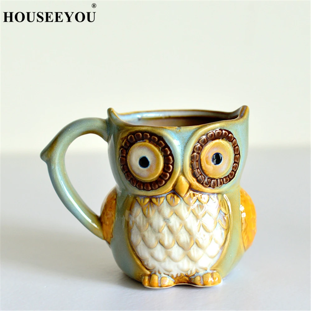 Рождественский подарок кружки с 3d изображением милой совы 300 мл кофейная кружка
