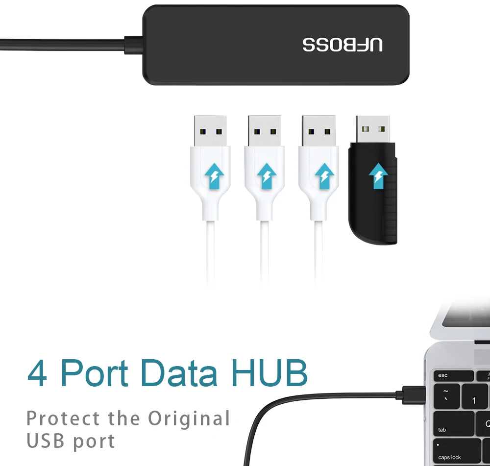 UFBOSS 4 порта USB Высокоскоростной 2 0 концентратор мульти разветвитель расширения