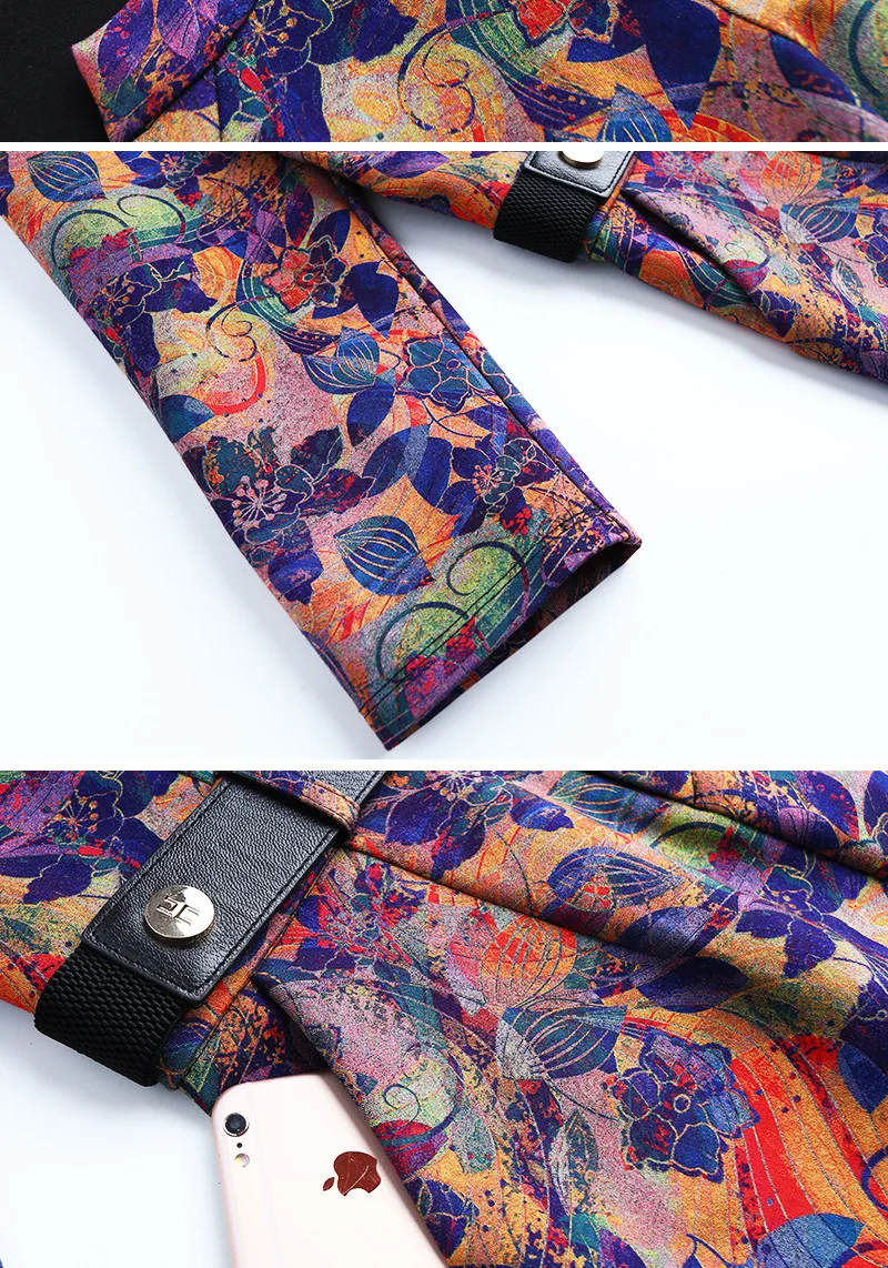 Женское осенне-зимнее элегантное винтажное платье с принтом три четверти рукав