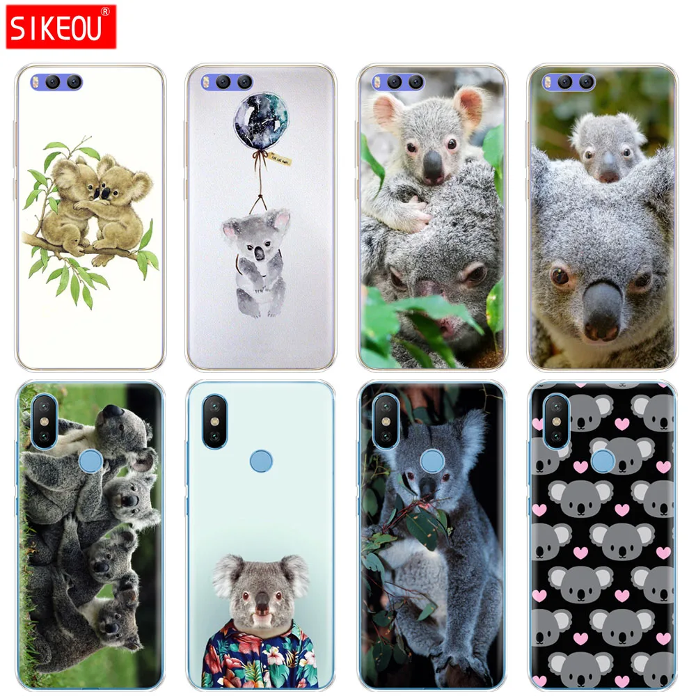 Силиконовый чехол для Xiaomi Mi 8 8SE A1 A2 5 5S 5X 6 Mi5 MI6 NOTE 3 MAX Mix 2 2S koala портрет|Бамперы| |