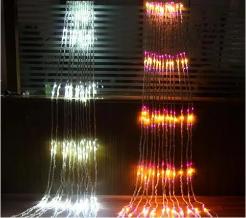 New Year!5x3M Garland LED Christmas Lights Outdoor LED Waterfull String Lights For Holiday Wedding Decoration Luzes de Natal