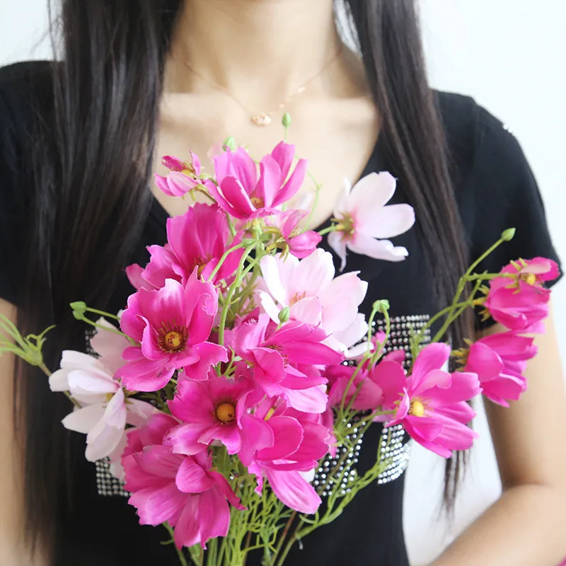 fleurs artificielles Космос одна ветка тутового цветок искусственный для домашнего