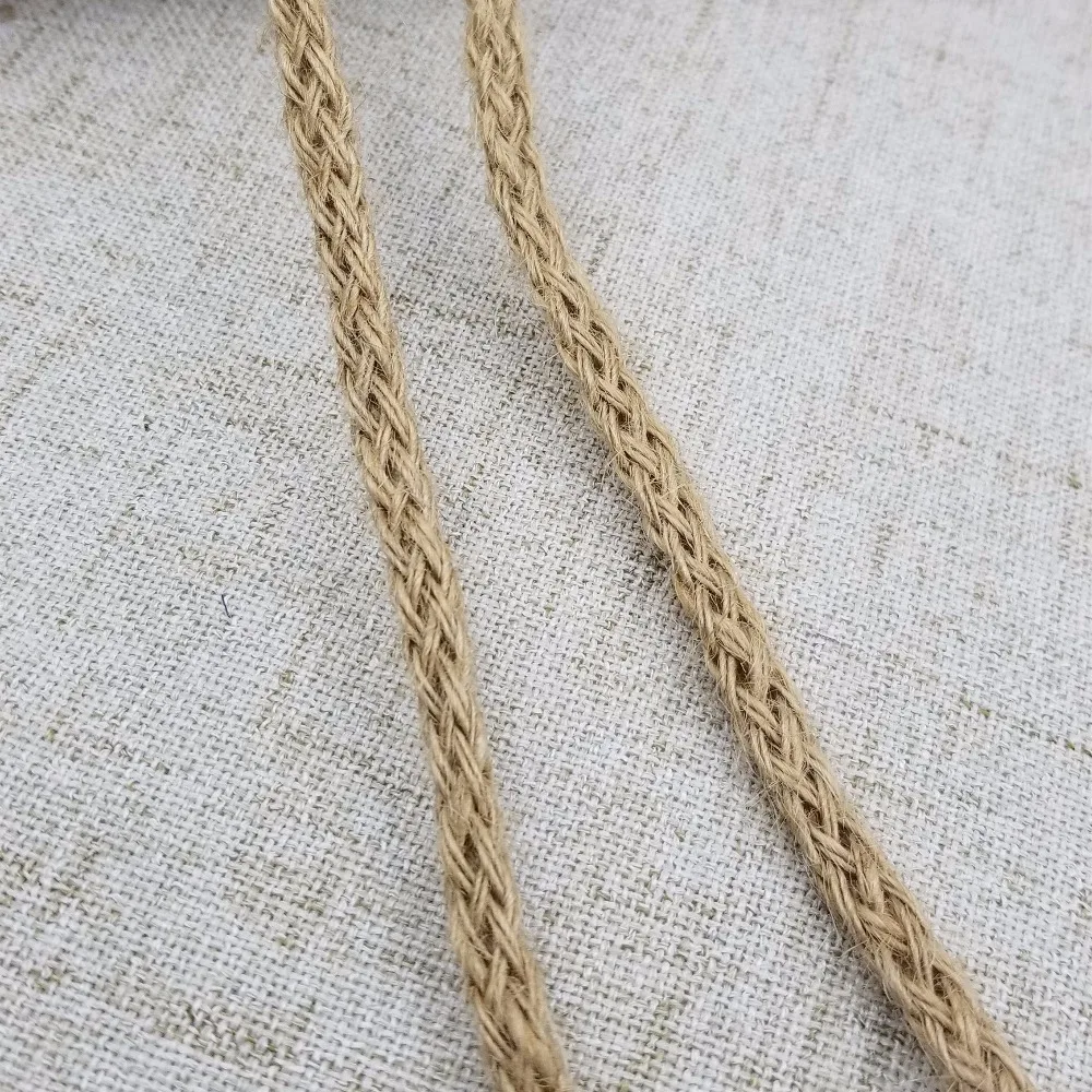 Cheap 10M/lot Natural Burlap Hessian Jute Twine Cord Hemp Rope Vintage Rustic Wedding Decoration Packing Supplies Top Quality | Дом и сад