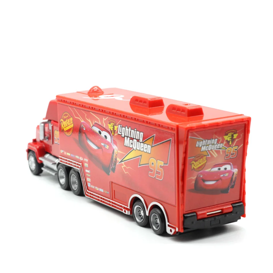 Disney Тачки No.95 McQueen Mack грузовик дядя литья под давлением игрушечный автомобиль 1:55