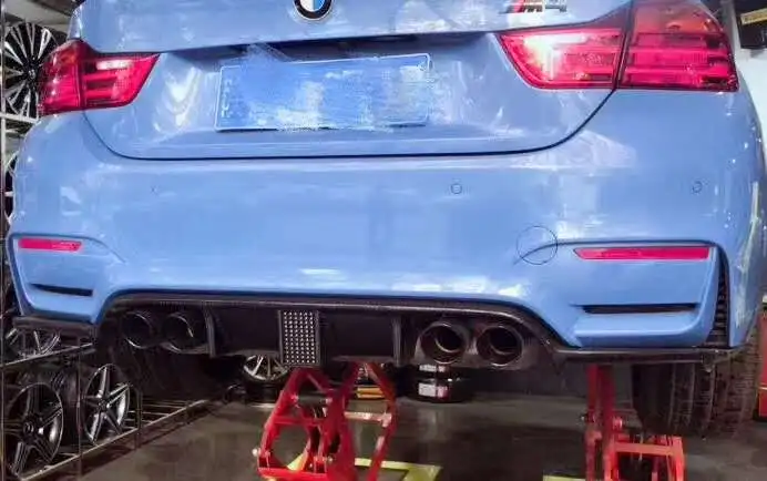 Задний диффузор F80 M3 F82 F83 M4 // KL стильный из углеродного волокна светодиодный