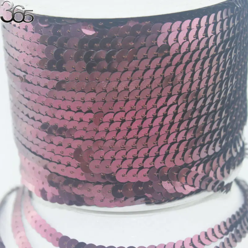 Free Ship 10/100 Yards 6mm Coin Dark Red Connect Sew On Sequin Strip Beads Decoration Jewelry Paillette|decorative clasps jewelry|jewelry holdjewelry