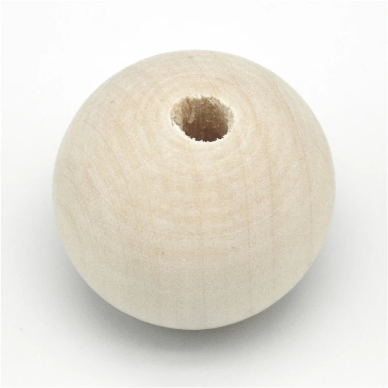 

Wholesale Nature Color Wood Bead Round Spacer Wooden Beads 4/6/8/10/12/14/16/18/20/25/30/40 50mm For Fashion Jewelry Making