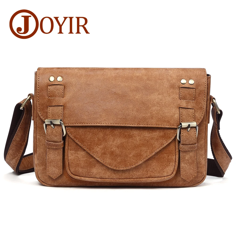 Сумка на плечо JOYIR мужская из натуральной кожи винтажный мессенджер деловой