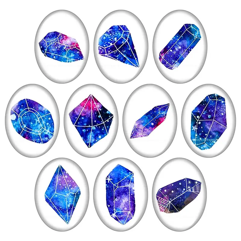 Камни алмазы 10 шт. смешанные 13x1 8 мм/18x2 5 мм/30x40 мм овальные фото стекло кабошон