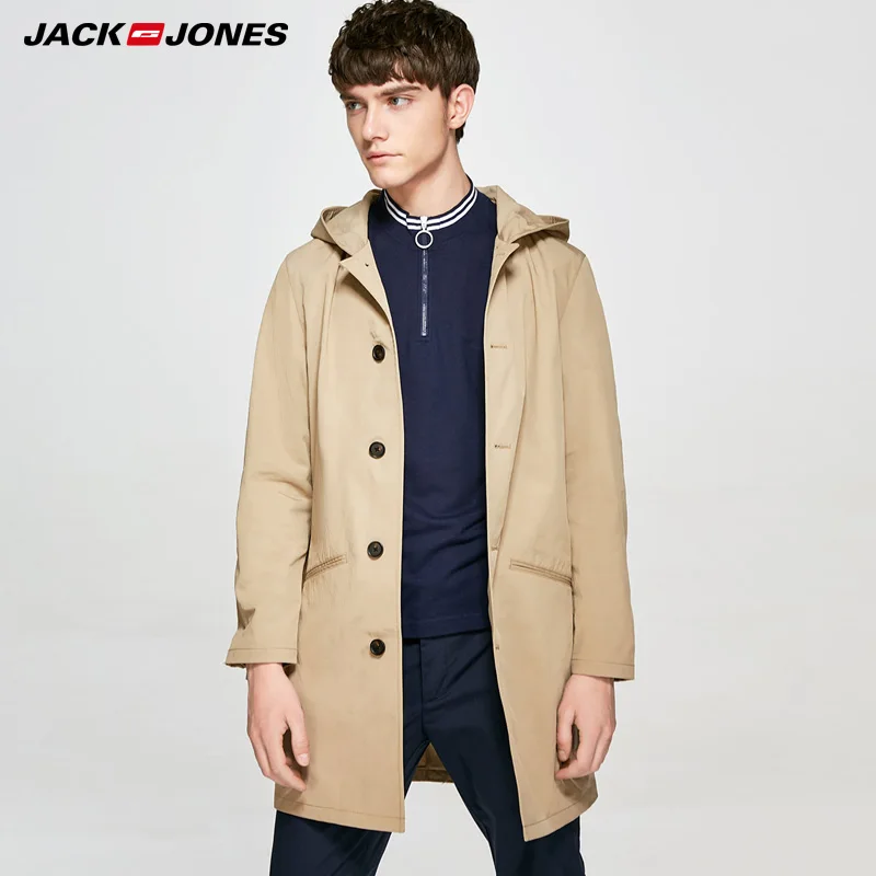 JackJones/весенне осенний длинный плащ с капюшоном куртка 218121571|Плащи и тренчи| |