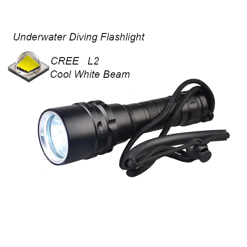 [ ] CREE XM-L2 XML-T6 светодиодный профессиональный светодиодный фонарь для использования под водой Дайвинг фонарик водонепроницаемый фонарь