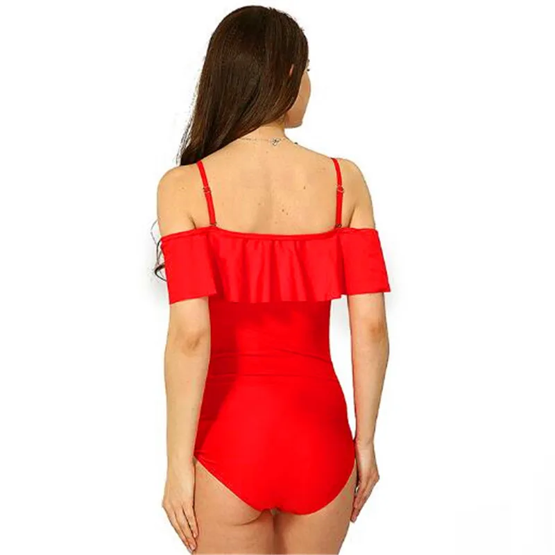 2017 Sexy Кружева Рюшами One Piece Купальники Боди Push Up Женщины Купальник Стринги