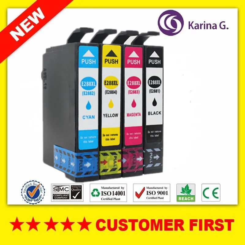 Совместимость для Epson T2881 T2884 T288XL переработанного чернильного картриджа Expression Home
