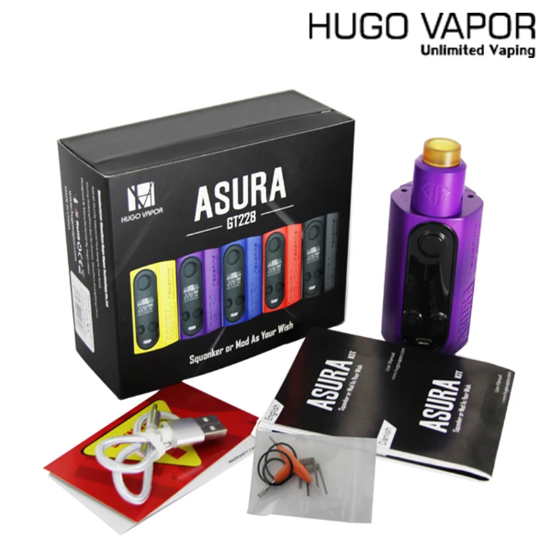 Новые электронные сигареты TCR коробка Форма Hugo vape ASURA 2 в 1 228 Вт комплект с