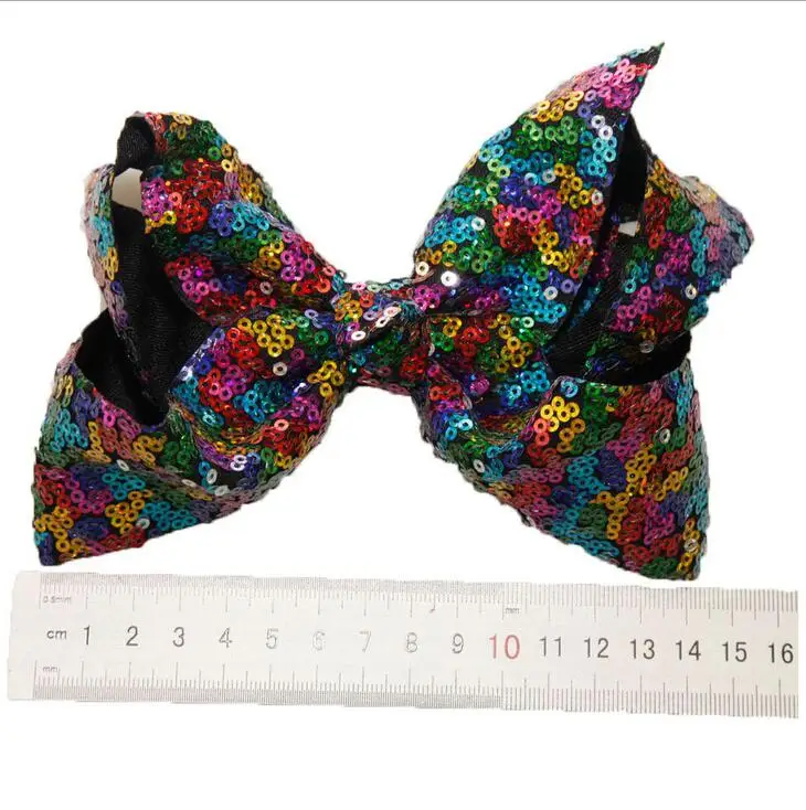 20 шт Бесплатная доставка Радужные Блестки для волос бант|sequin hair bows|hair bowsbow bow |