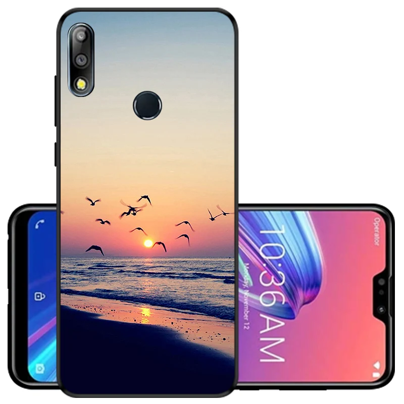 Чехол для Asus Zenfone Max Pro M2 ZB631KL силиконовый черный матовый Мягкий ТПУ чехол телефона
