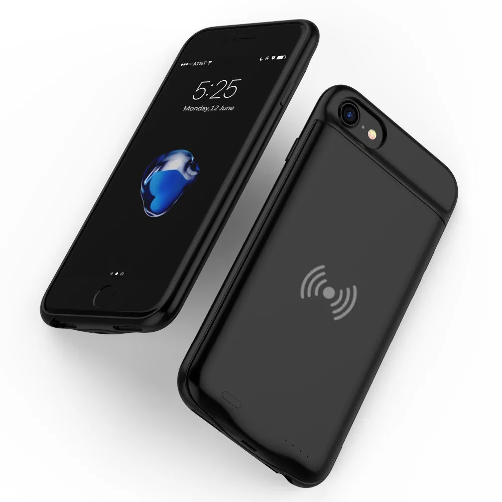 Роскошные Портативный для iPhone 6 6S 7 8 плюс QI Стандартный Беспроводной Батарея