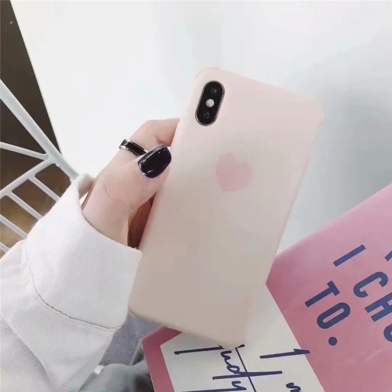 Чехол GYKZ карамельного цвета с сердечками для iPhone 6 6s XS MAX XR X 8 Plus противоударный