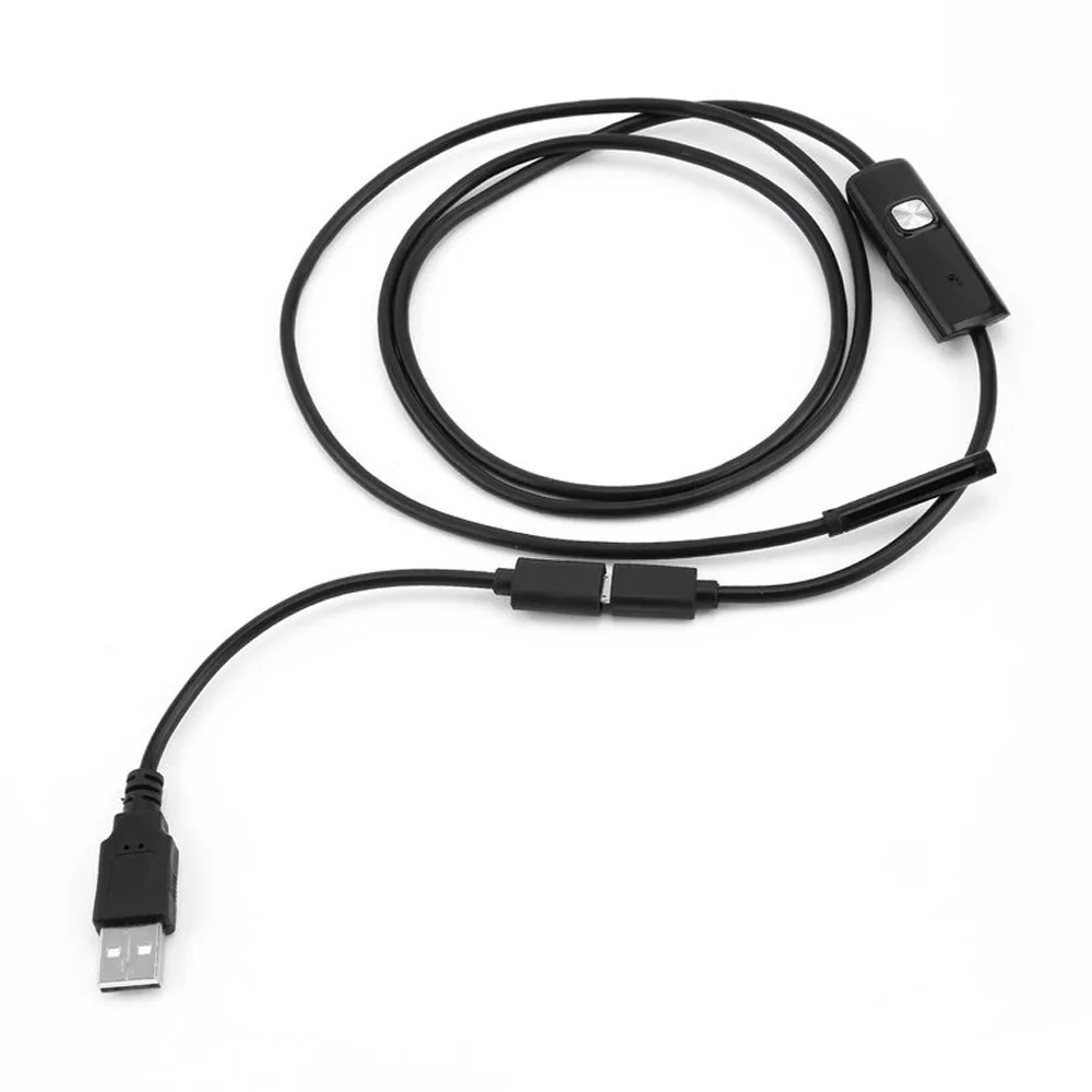 5 мм эндоскоп камера HD USB с 6 светодиодами 1 м жесткий кабель Водонепроницаемый для