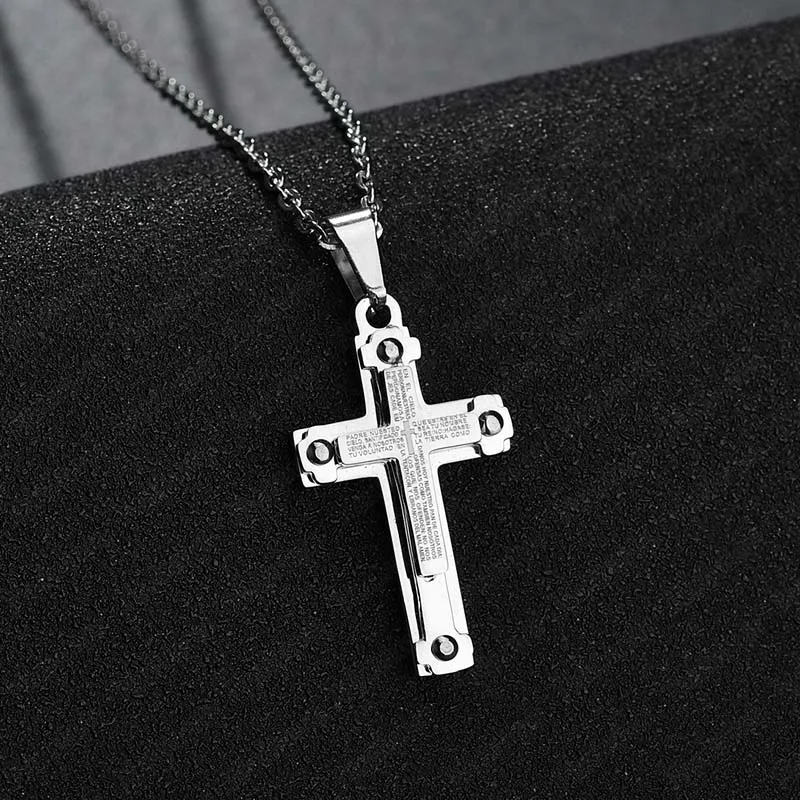 Ожерелье из нержавеющей стали Nextvance Religion с крестиком Библейское ожерелье