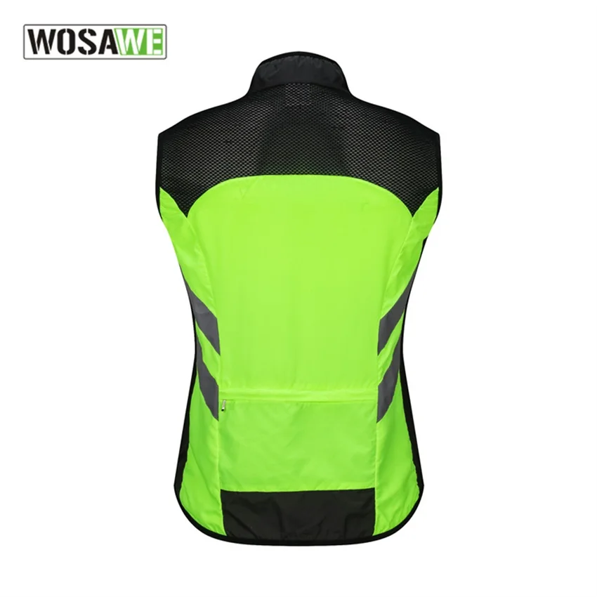 Светоотражающая велосипедная куртка WOSAWE водонепроницаемая рубашка без рукавов