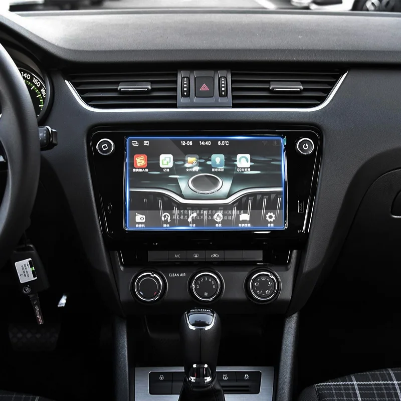 Стайлинг автомобиля QCBXYYXH стеклянная Защитная пленка для экрана GPS-навигации Skoda