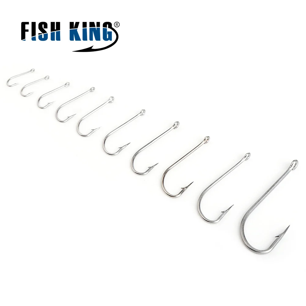 FISH KING 401SS нержавеющий Железный крючок с бородкой 6/0 # 1/0 #25 шт./упак. 1 8 #50 для ловли