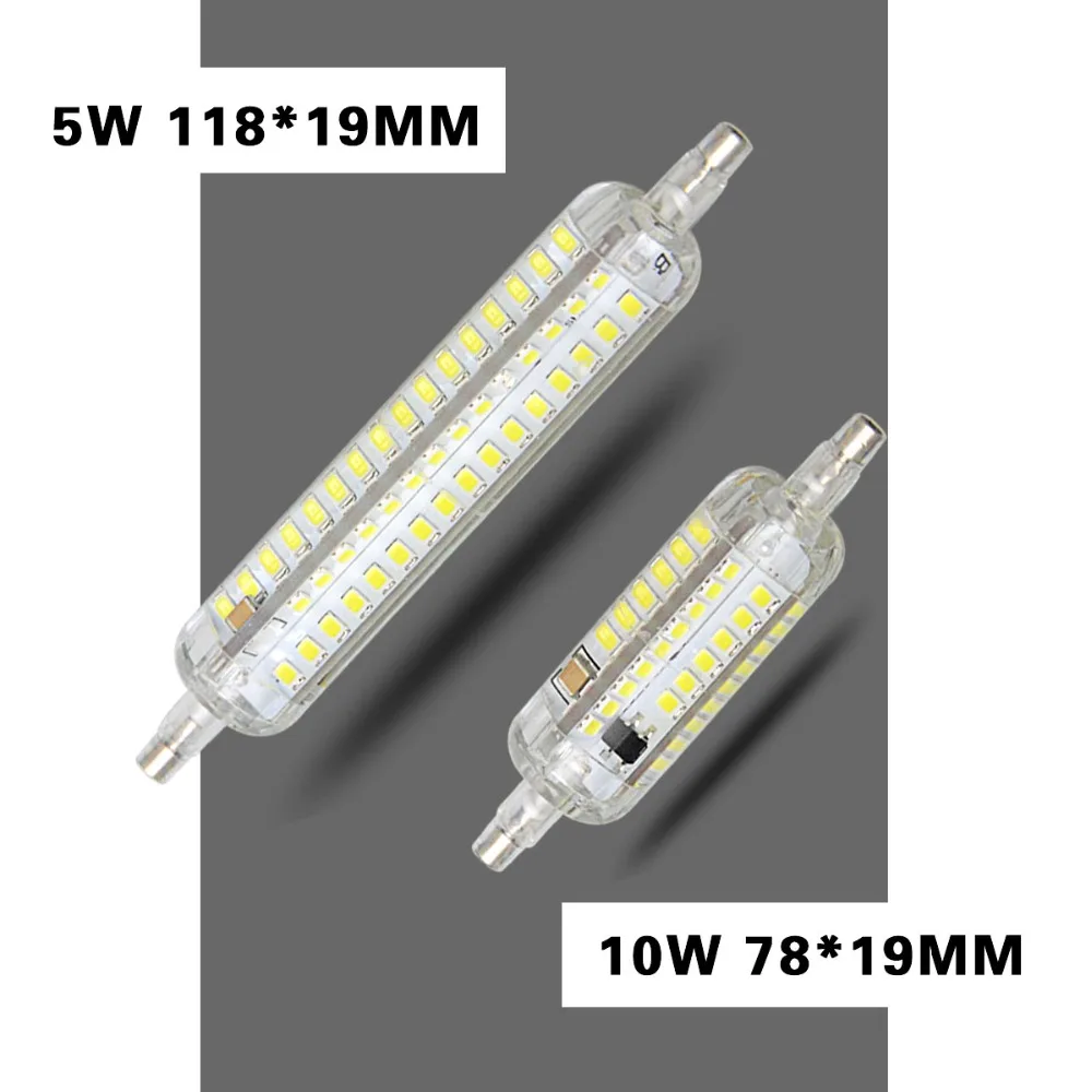 Светодиодные лампы R7s 10 Вт 118 мм 360 градусов 5 78 светодиодные 2835 SMD для замены